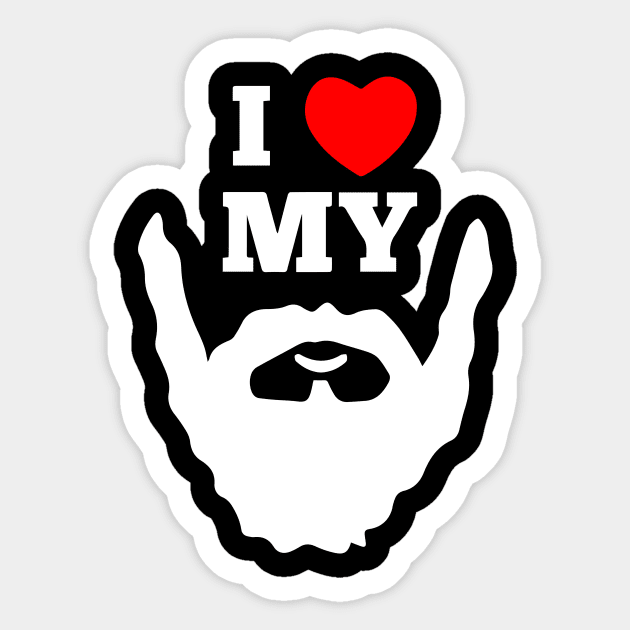 I Love My Beard - Beards Sticker by fromherotozero